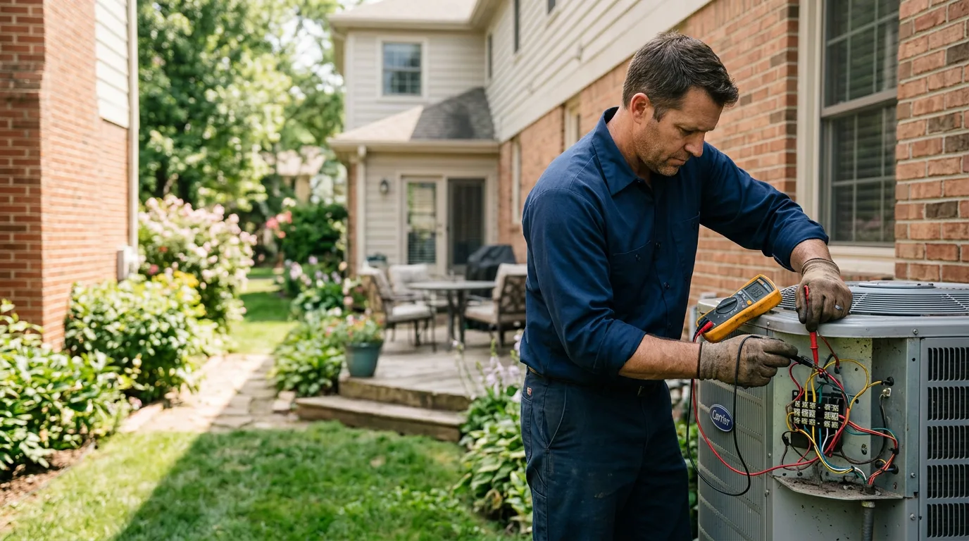 HVAC technician working near Gans, OK